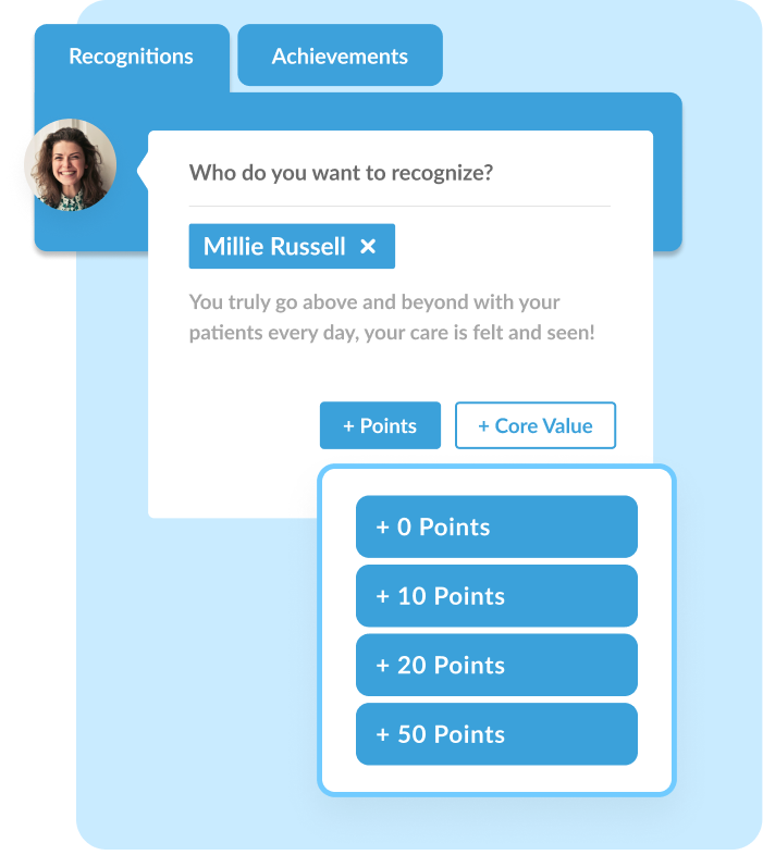 Dodajanje točk in core values